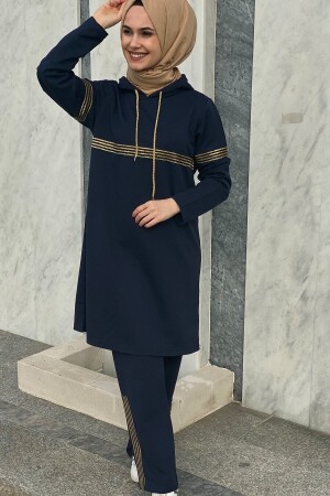 Sim Şeritli Lacivert Eşofman Takımı - Cng Moda