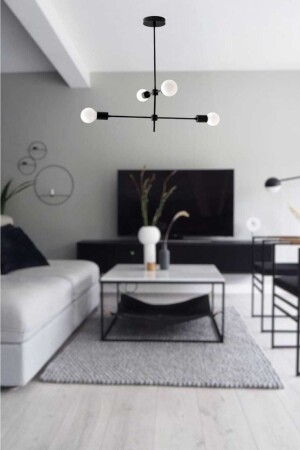 Simge 4-teiliger schwarzer Kronleuchter SMG-S-04 - BSA LIGHTING