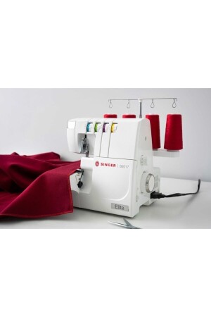 SINGER Se017 White Elite Overlockmaschine WEISSE NICKELPLATTE - SINGER