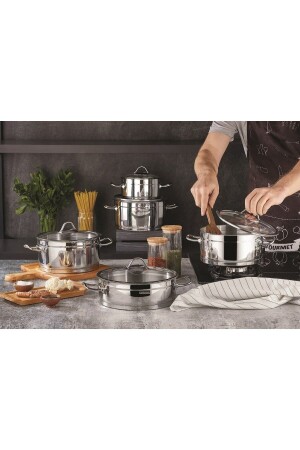 Sırma Steel Kochgeschirr-Set 10-teilig KHRSR1 - Kahramanlar