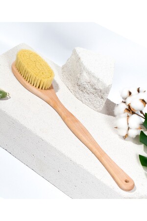 Sırt Fırçası Doğal Kaktüs Vegan Duş Fırçası Oval Özel Taşıma Çantasında Isim Yazılabilir - Efsoon Organics