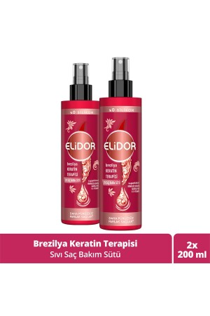 Sıvı Saç Bakım Sütü Brezilya Keratin Terapisi 200 ml X2 - Elidor