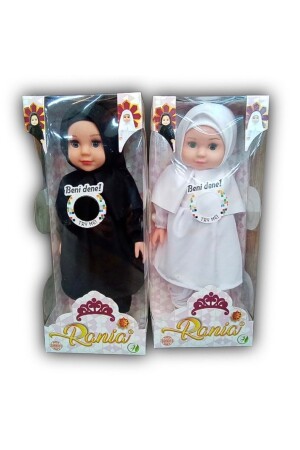 Siyah-Beyaz Tesettürlü TÜRKÇE DUA VE İLAHİ OKUYAN Sesli Rania Et Bebek - Global Oyuncak