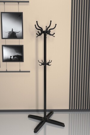 Siyah Daylıght Ayaklı Askılık Lüx Portmanto - Evekip