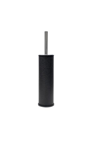 Siyah Kadife -4 Lü Set Pedallı Çöp Kovası Wc Klozet Fırça Sabunluk Diş Fırçalık Seti VE6524003-SK - 3