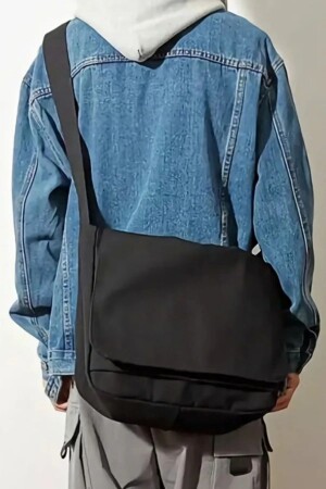 Siyah Kargo Postacı Çantası - Ellevana