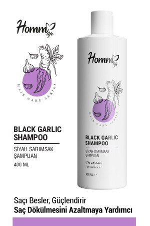 Siyah Sarımsak Özlü Şampuan 400 ml - Homm Life