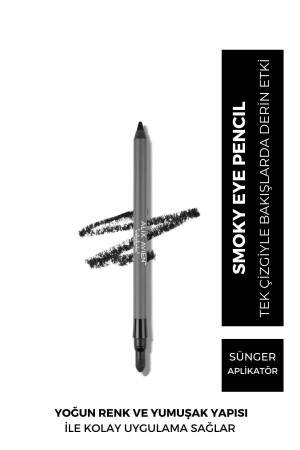 Siyah Smoky Göz Kalemi - Buğulu Göz Makyajı Ve Dumanlı Etki - Smoky Eye Pencil Black - Alix Avien