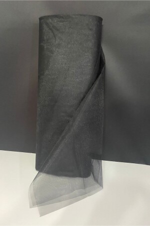 Siyah Süsleme Tülü- Bohça Çeyiz Gelin Damat Söz Nişan Nikah Kapı Konvoy Valiz Hediye Süsü- 100x300cm - Zeymerade