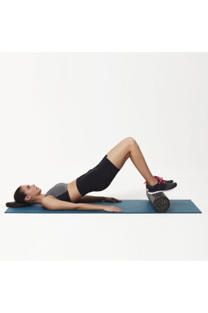 Siyah Tırtıksız Pilates Silindiri Yoga Egzersiz Masaj Rulosu 30 cm FR 30 - 7