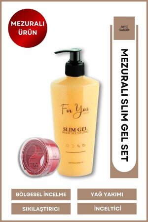 Slim Jel İnceltici - Sıkılaştırıcı- Selülit Ve Çatlak Karşıtı Bakım Vücut Şekillendirici- Mezura ile - For You Gold