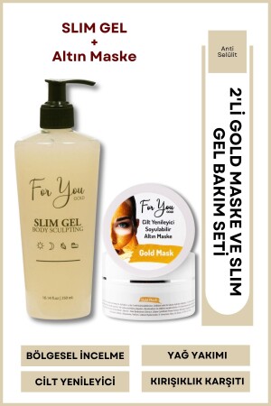 Slim Jel Inceltici Sıkılaştırıcı Yağ Yakıcı Çatlak Karşıtı Ve Selülit Kremi Altın Maske - For You Gold
