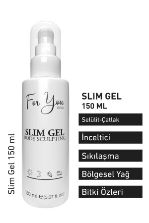 Slim Jel İnceltici - Sıkılaştırıcı-Yağ Yakıcı–Bölgesel İncelme-Çatlak Karşıtı ve Selülit Kremi 150ml - For You Gold