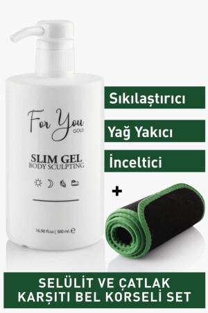 Slim Jel Inceltici - Sıkılaştırıcı-yağ Yakıcı–bölgesel Incelme-çatlak Karşıtı Ve Selülit Kremi 500ml - For You Gold