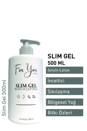 Slim Jel Inceltici - Sıkılaştırıcı-yağ Yakıcı–bölgesel Incelme-çatlak Karşıtı Ve Selülit Kremi 500ml - For You Gold