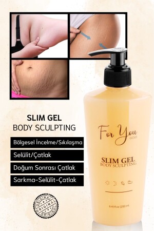 Slim Jel Inceltici - Sıkılaştırıcı-yağ Yakıcı–bölgesel Incelme-çatlak Karşıtı Ve Selülit Kremi (tek) SCJ01 - For You Gold