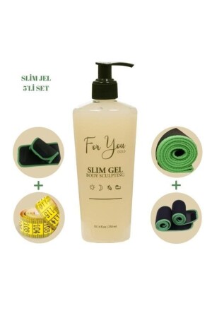 Slim Jel Inceltici - Yağ Yakıcı - Sıkılaştırıcı - Toparlayıcı - Çatlak Ve Selülit Jeli 5'li Set - For You Gold