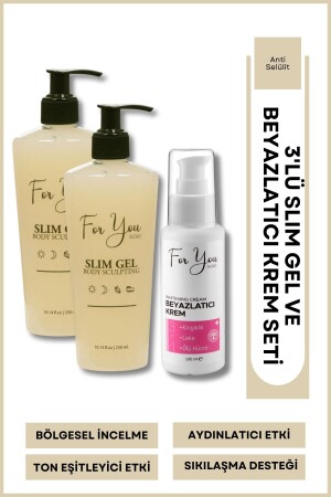 Slim Jel -sıkılaştırıcı-çatlak Karşıtı Ve Selülit Kremi X 2adet (AVANTAJLI SET) - For You Gold