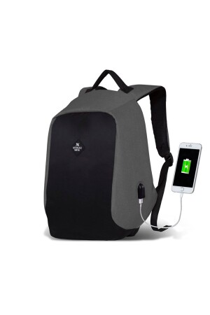 Smart Bag Secret Usb Şarj Girişli Akıllı Laptop Sırt Çantası Gri MV2754 - My Valice