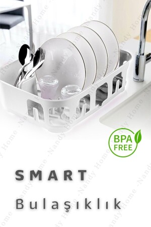Smart Tezgah Üstü Bulaşıklık Beyaz - Nandy Home