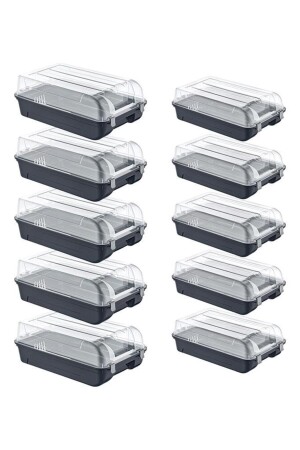 Smartness 10lu Antrasit 5 Kadın & 5 Erkek Ayakkabı Kutusu - Smartware