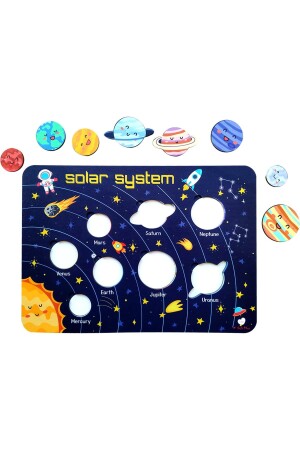 Solar Sistem Gezegenler Eğitici Bultak Yapboz Puzzle Oyuncak solar - 2