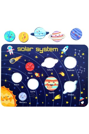 Solar Sistem Gezegenler Eğitici Bultak Yapboz Puzzle Oyuncak solar - 3