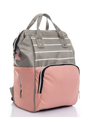 Somon Gri Queen Fonksiyonel Termo Anne Bebek Bakım Sırt Çantası - Happy Baby