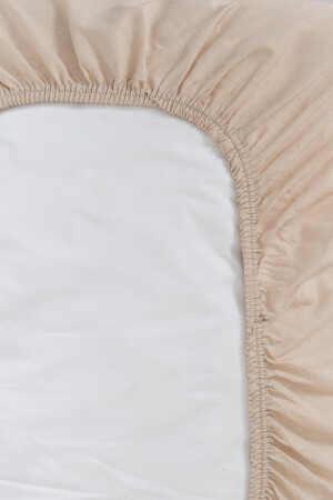 Spannbettlaken-Set für Einzelbett, Capuccino, Baumwolle, 100 x 200 cm, Kissenbezug 50 x 70 cm, tekcrsf - 4