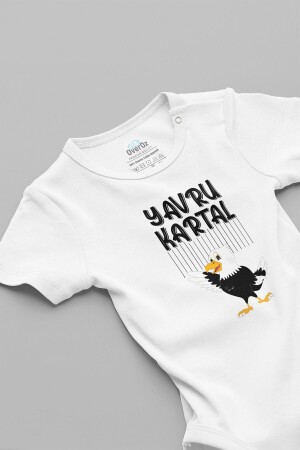 Spezielles Design Baby Eagle Beşiktaş Baby Body Weiß Badi Zıbın 5193-2 - Overoz