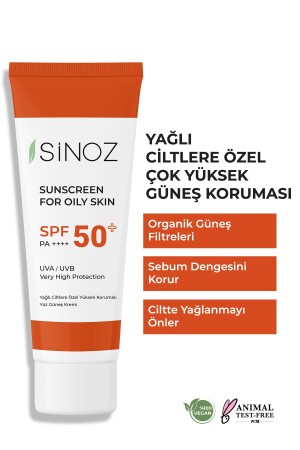 Spf 50 Sebum Dengeleyici Aydınlatıcı Yüksek Koruma Yüz Güneş Kremi 50 ml Karma Yağlı Ciltler Için - Sinoz