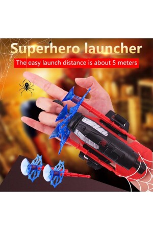 Spiderman Bileklik Vantuz Ağ Atan Ok Fırlatan Oyuncak Fırlatıcı Seti TYC00471874226 - 4