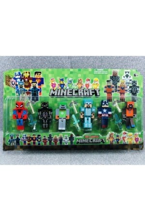 Spiderman Captain America Paw Patrol 12-teiliges Spielzeug - Minecraft