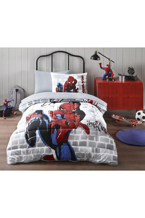 Spiderman Super Hero Tek Kişilik Disney Lisanslı Lastikli Fitted Çarşaf Çocuk Uyku Seti PR-EVTEKSTILI-55485801327 - 3