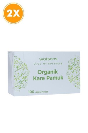 Square Pads In A Box 100s Organik Kare Pamuk Kutu 100 Adet X2 Adet SETW057 - Watsons