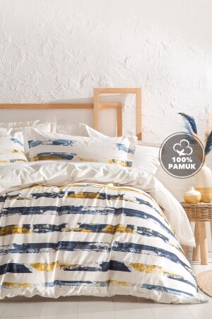 Stain Ranforce Doppel-Bettbezug-Set – Beige - Yataş