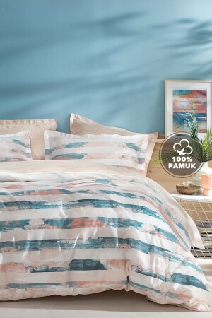 Stain Ranforce Doppel-Bettbezug-Set – Puder - Yataş