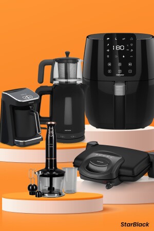 Starblack 21-teiliges Airfryer-Heißluftfritteuse, vorteilhaftes elektronisches Hochzeitspaket, Küchen-Mitgift-Set BY-5738 - GoldMaster