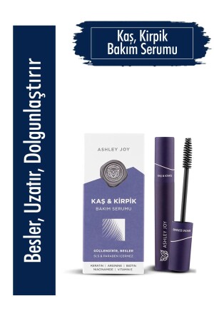 Stärkendes, verlängerndes, revitalisierendes Augenbrauen-Wimpernserum mit pflegendem Keratin und Niacinamid, 6 ml - Ashley Joy