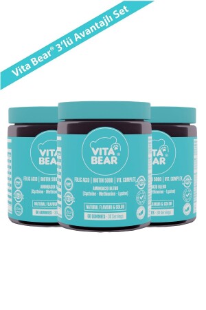 Strong Hair Gummy Vitamin 60 Adet X 3 Adet - Vita Bear