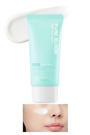 Su Bazlı, Nemlendirici, Hafif Güneş Koruyucu SPF50-PA-- 50ml APIEU Pure Block Aqua Sun Gel Ex 5808 - Missha