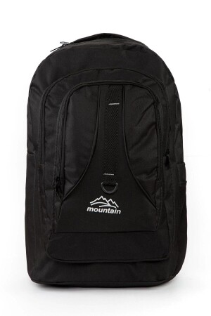 Su Geçirmez Dağcı Sırt Çantası- Büyük Boy Siyah Kamp Çantası- Bölmeli Yürüyüş Çanta- Asker Çantası - Elentra