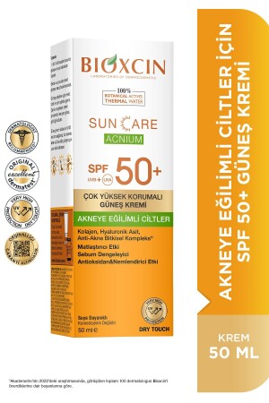 Sun Care Akneye Eğilimli Ciltler Için Güneş Kremi 50 Spf - Akne- Dry Touch- Mat - Bioxcin