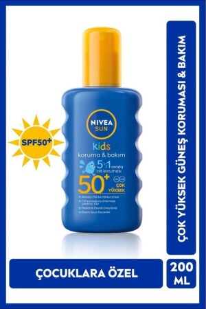 Sun Kids Caring Sun Sprey Spf 50 Çocuklar Için Güneş Spreyi 200 ml - Nivea