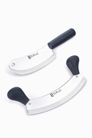 Sürlaz Zırh Bıçak Seti Soğan Satırı Kıyma Bıçağı Pratik 2'li Set - Sürlaz Elit