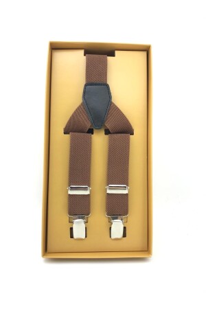 Sütlü Kahve 2.5 Cm Ince Pantolon Askısı SLP1400ASK - Elegans Giyim Aksesuar