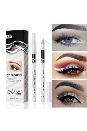 Suya Dayanıklı Mat Göz Kalemi (BEYAZ) - Waterproof Eyeliner - 113 Pure White 2li - Monalisatoka