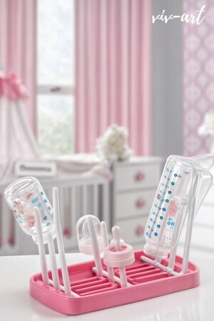 Taşınabilir Çok Amaçlı Biberon Emzik Kurutucu Kurutmalık Bebek Çocuk Sağlığı Bulaşıklık Kurutma - Vivart