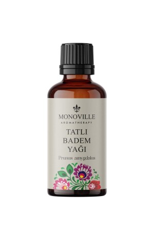 Tatlı Badem Yağı 30 ml Soğuk Sıkım %100 Saf Ve Doğal ( Sweet Almond Oil ) - Monoville