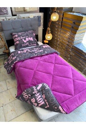 Tek Kişilik Çift Taraflı Welsoft Yorgan ve Yastık Kılıfı Pofuduk Yumuşak Yorgan - Sudemhome